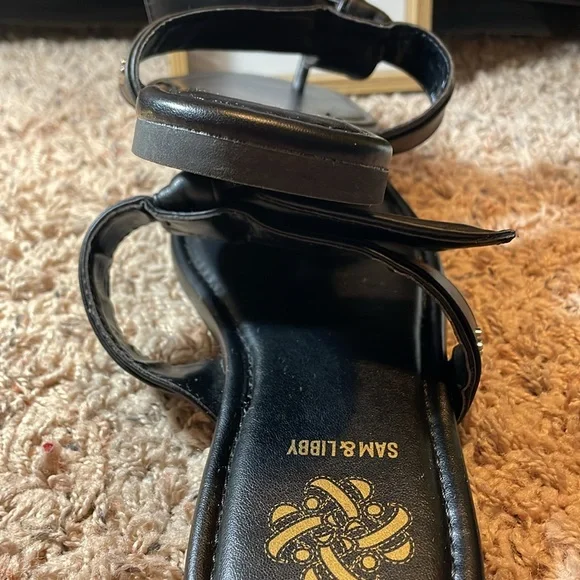 NWOT SAM & LIBBY TIA BOW BLK SLIDE SQ TOE SZ 10 cushion insoles Great Condition - Picture 7 of 11